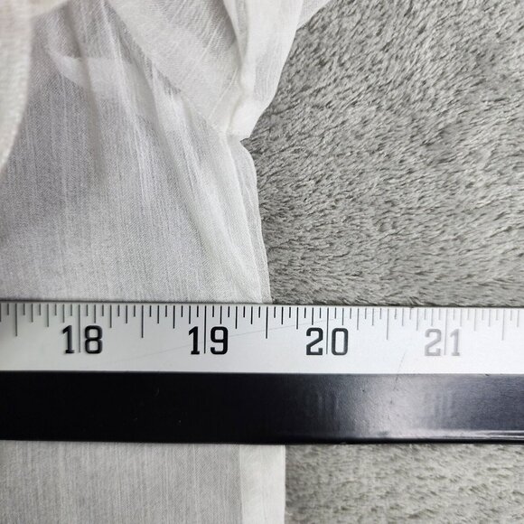 Womens White Stellah Blouse Top Lace Flutter Ruffle Sleeve Relaxed Embroidered M - Picture 10 of 12